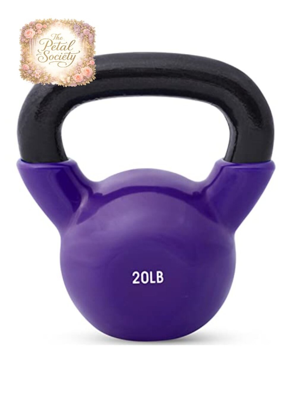 Cast Iron Vinyl Coated Kettlebell 20 lb Strength Training